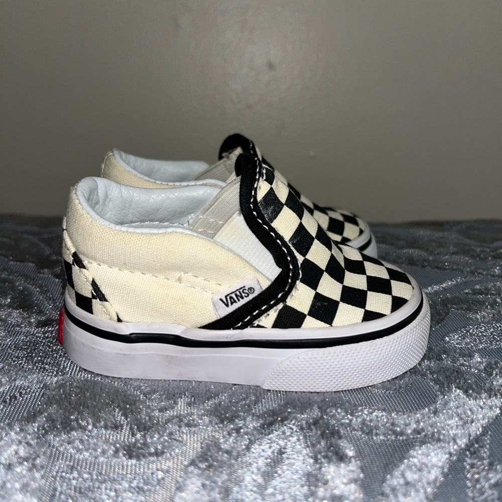 Baby checkered black/white vans